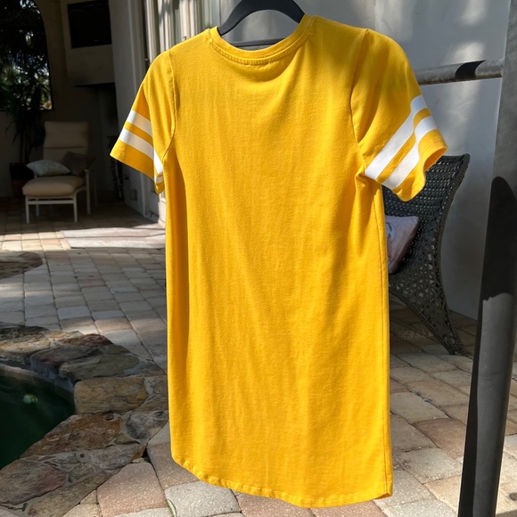 Yellow Short-Sleeve T-Shirt Dress - Picture 8 of 16